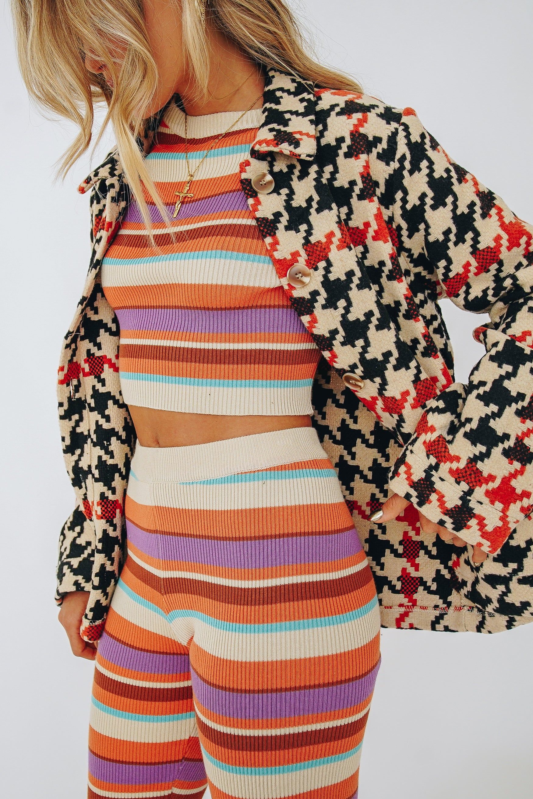 London Strolls Stripe Knit Top Multi sold by Verge Girl product image thumbnail 4