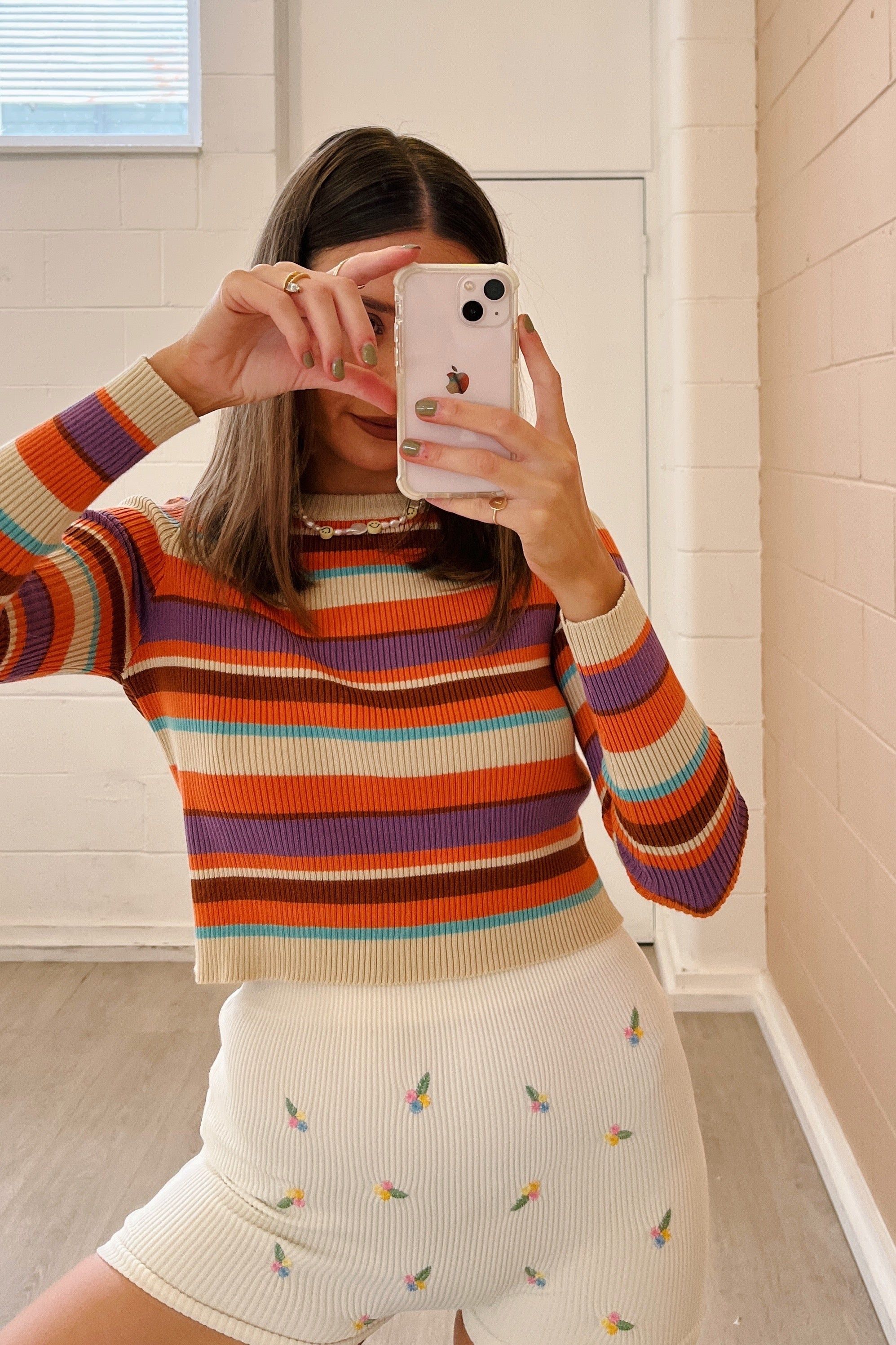 London Strolls Stripe Knit Top Multi sold by Verge Girl product image thumbnail 2