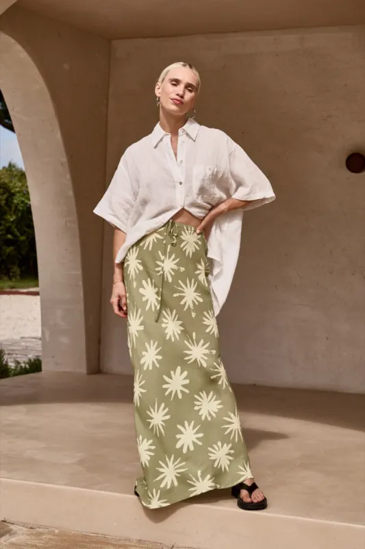 Agnes Bias Cut Maxi Skirt Prisma sold by Verge Girl
