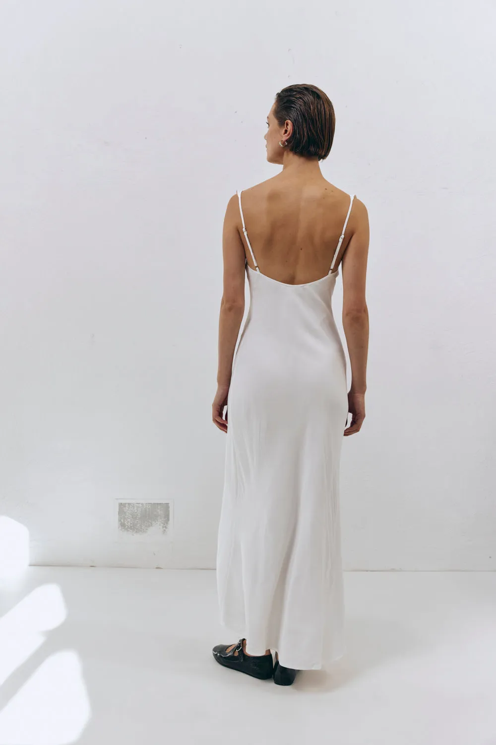 Rosalia Bias Cut Midi Dress White sold by Verge Girl product image thumbnail 2