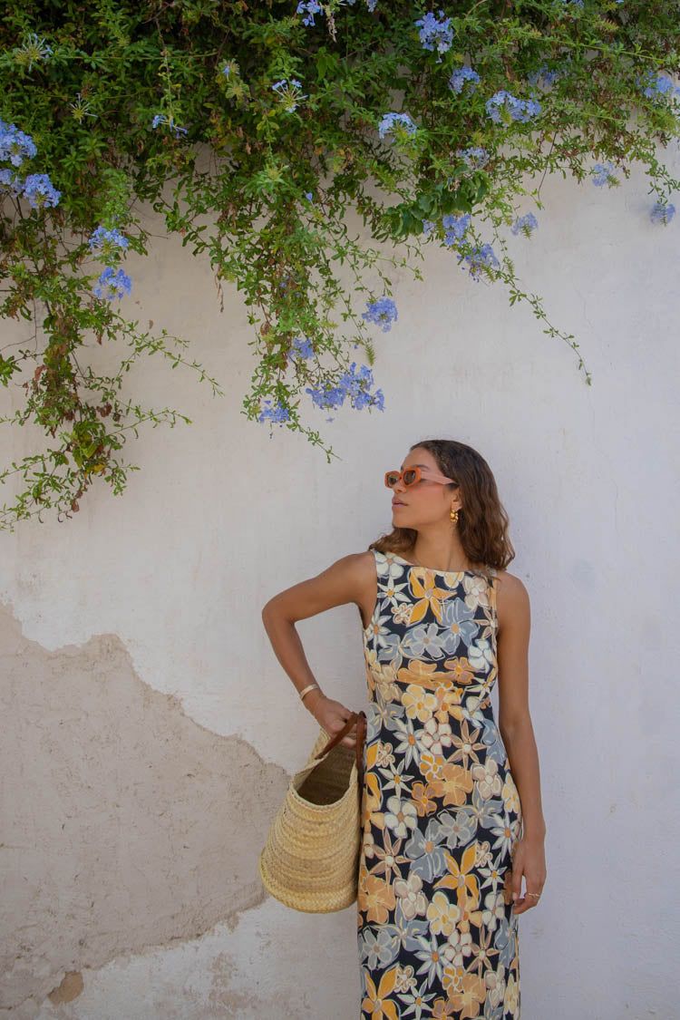 VRG GRL Art Of Bloom Bias Cut Maxi Dress // Black sold by Verge Girl product image thumbnail 8