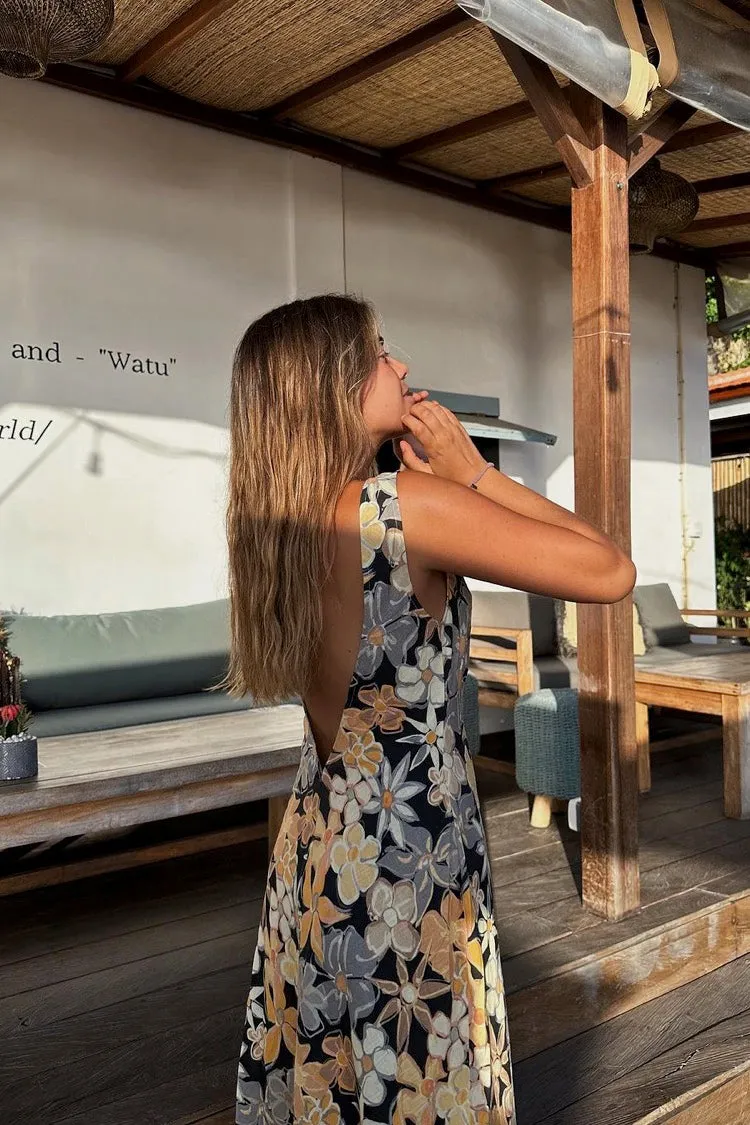 Art Of Bloom Bias Cut Maxi Dress Black sold by Verge Girl product image thumbnail 3