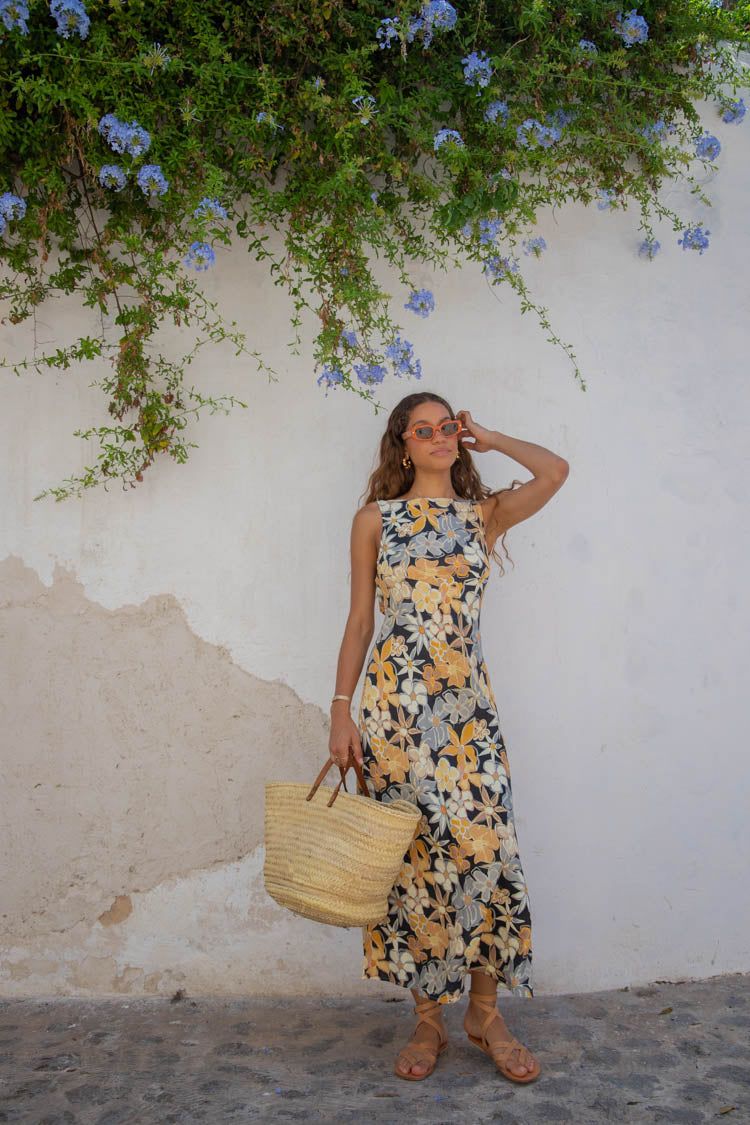 VRG GRL Art Of Bloom Bias Cut Maxi Dress // Black sold by Verge Girl product image thumbnail 2