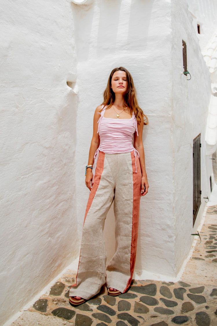 VRG GRL Romance Linen Corset Top // Blush sold by Verge Girl product image thumbnail 3