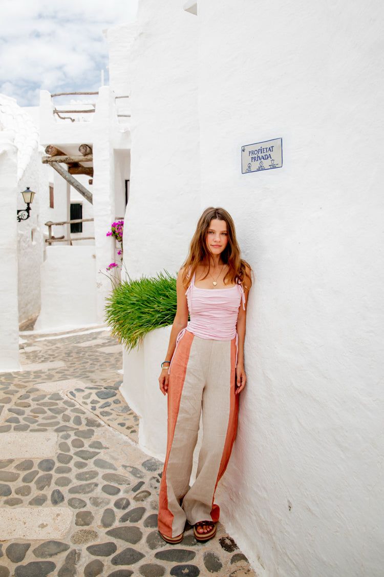 VRG GRL Romance Linen Corset Top // Blush sold by Verge Girl product image thumbnail 7