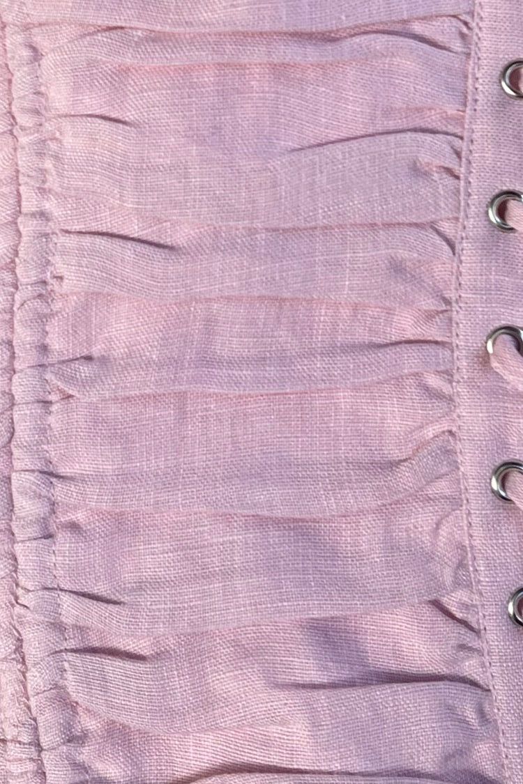 VRG GRL Romance Linen Corset Top // Blush sold by Verge Girl product image thumbnail 9
