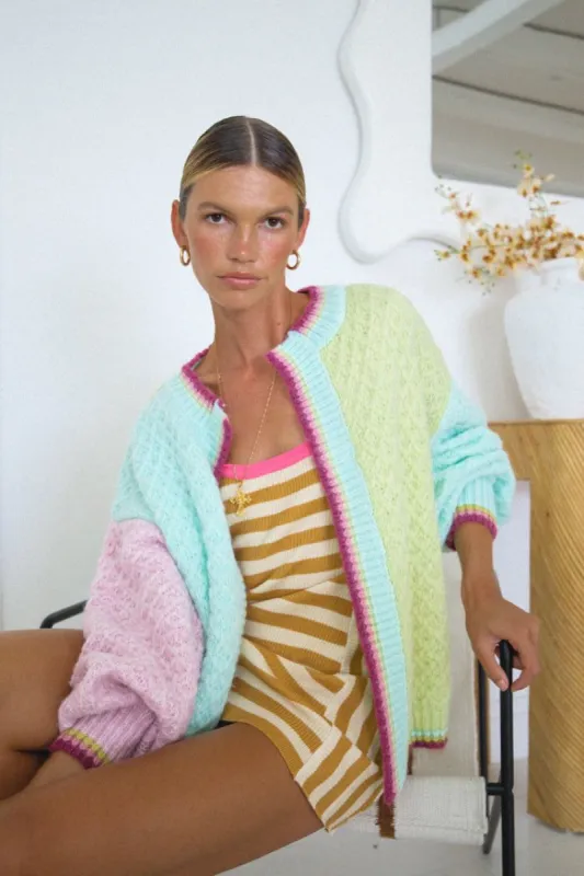 VRG GRL City Of Monet Knit Cardigan // Multi sold by Verge Girl