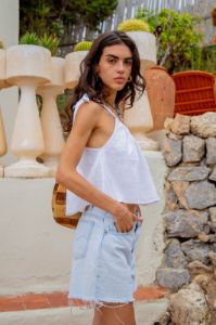 VRG GRL Slow Living Linen Top // White sold by Verge Girl
