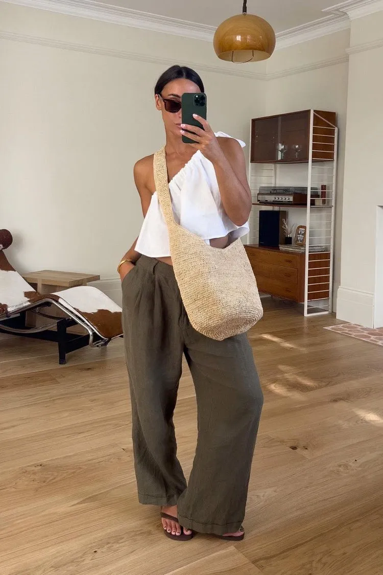 Slow Living Linen Top White sold by Verge Girl product image thumbnail 5