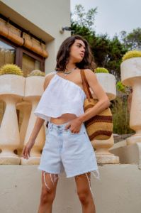 VRG GRL Slow Living Linen Top // White sold by Verge Girl