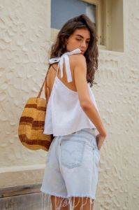 VRG GRL Slow Living Linen Top // White sold by Verge Girl