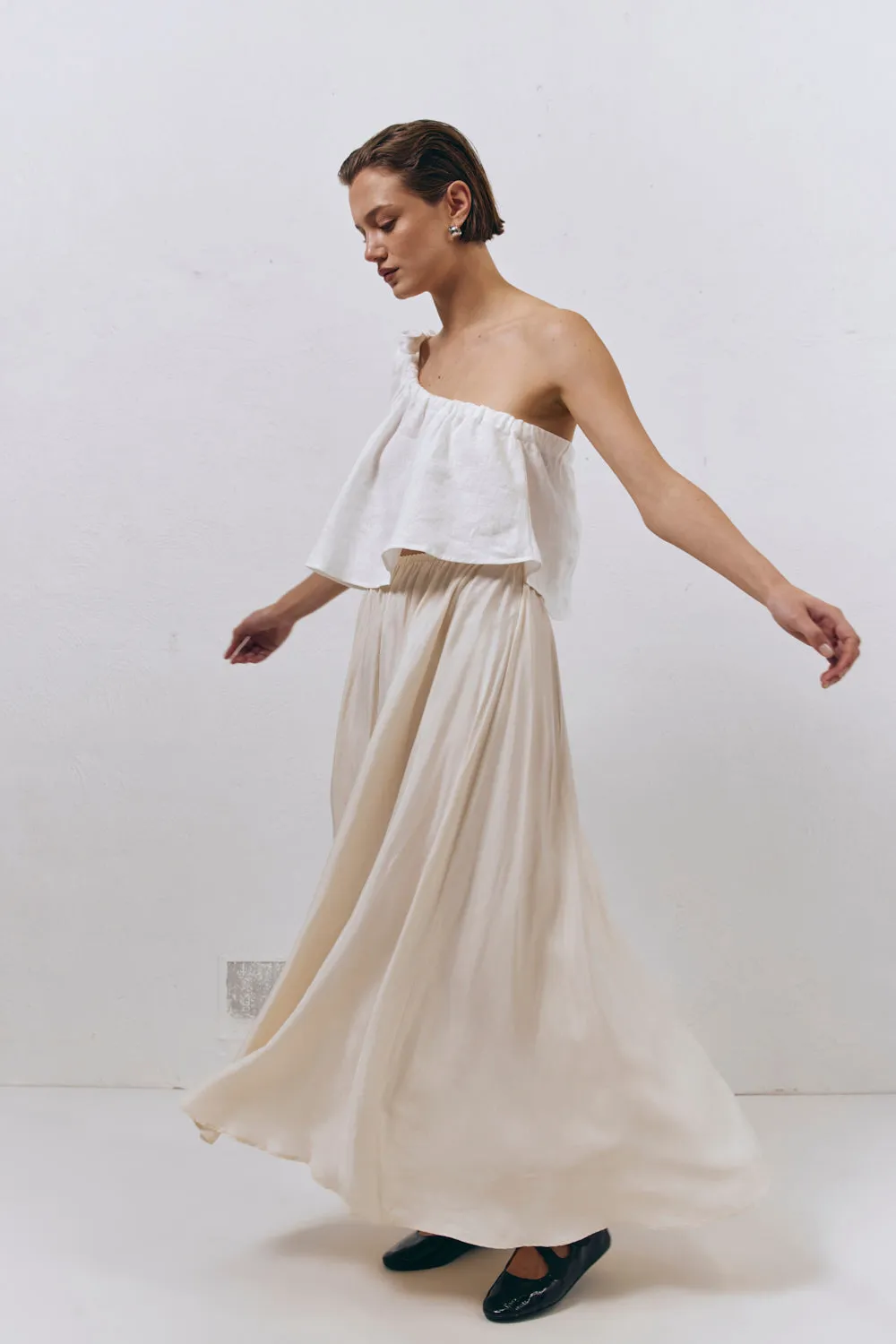 Slow Living Linen Top White sold by Verge Girl product image thumbnail 3