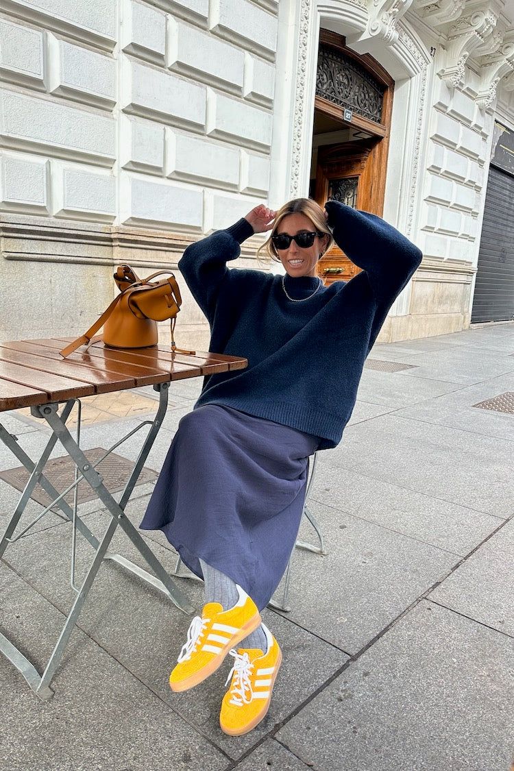 VRG GRL Italian Streets Linen Bias Cut Maxi Skirt // Navy sold by Verge Girl product image thumbnail 6