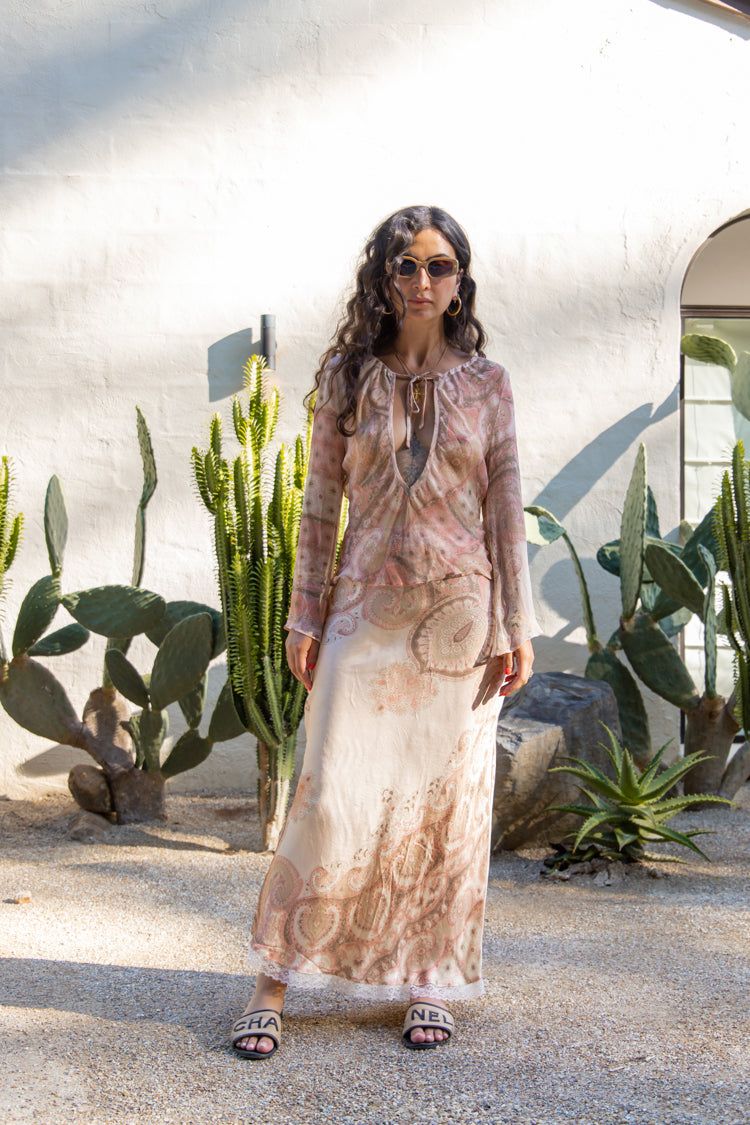 Paloma Bias Cut Maxi Skirt Paisley sold by Verge Girl product image thumbnail 5