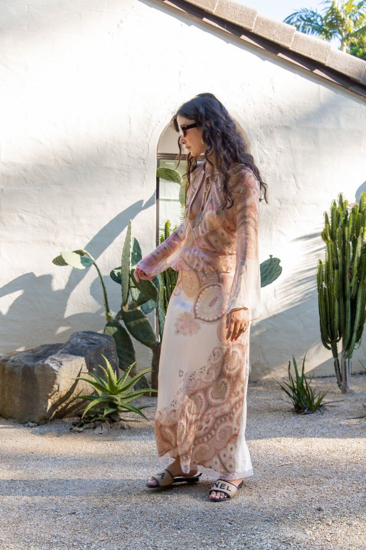 Paloma Bias Cut Maxi Skirt Paisley sold by Verge Girl product image thumbnail 2