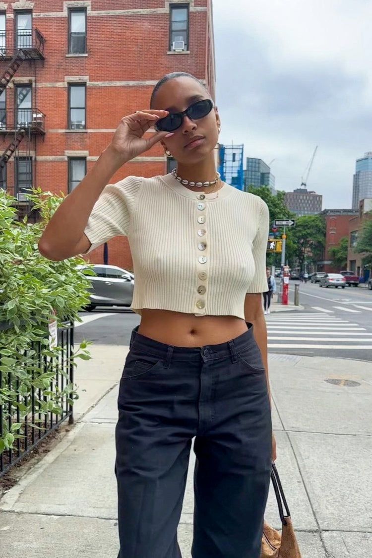 VRG GRL Mojave Knit Top // Cream sold by Verge Girl product image thumbnail 5