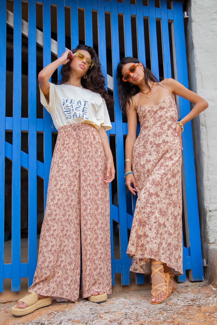 VRG GRL Sant Andrea Bias Cut Maxi Dress // Tan sold by Verge Girl product image thumbnail 2