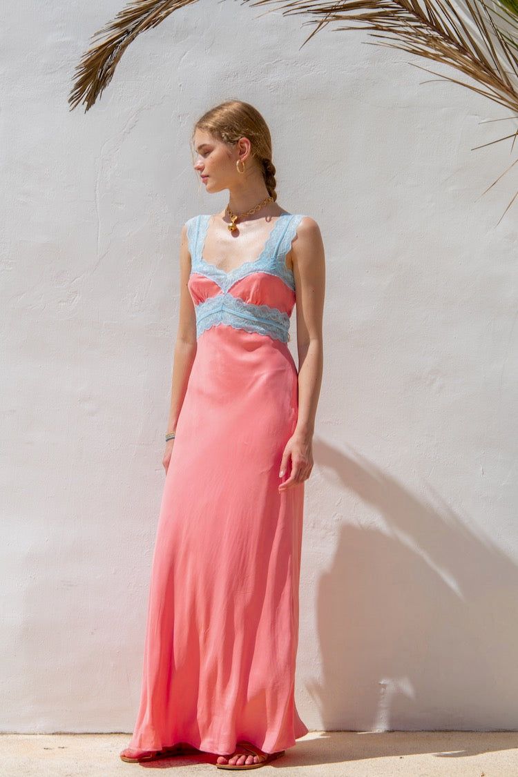 Romantica Bias Cut Maxi Dress Pink sold by Verge Girl product image thumbnail 5