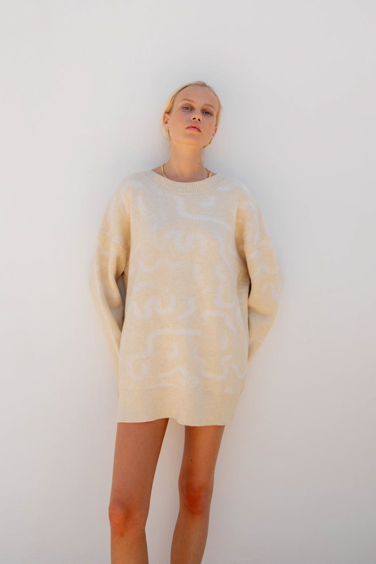 Stella Knit Jumper Cream sold by Verge Girl product image thumbnail 4