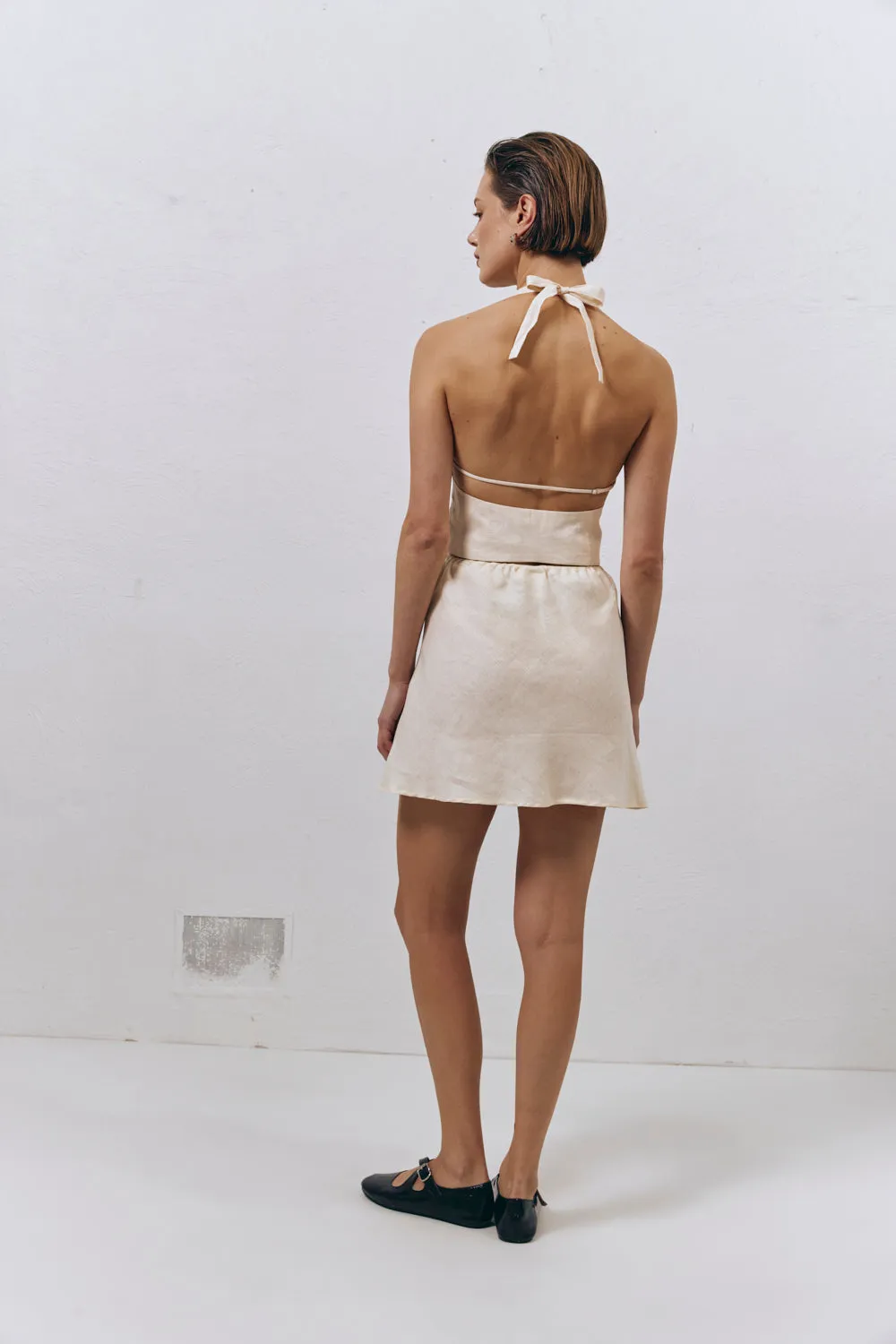 Los Cabos Linen Vest Cream sold by Verge Girl product image thumbnail 2