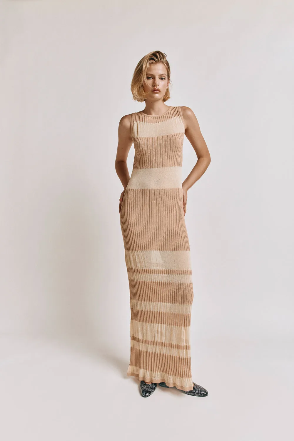 Rowan Knit Maxi Dress Nude sold by Verge Girl product image thumbnail 2