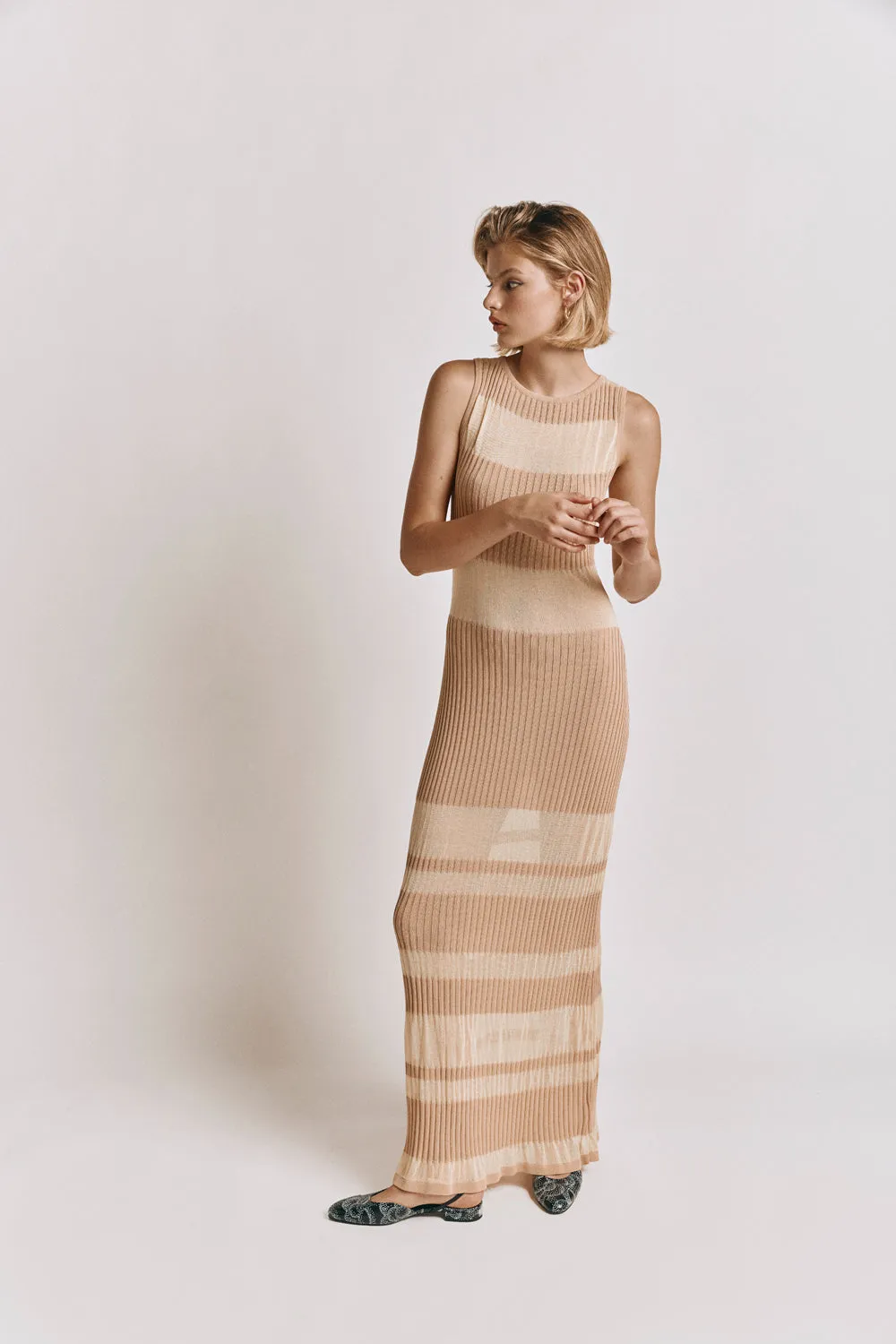 Rowan Knit Maxi Dress Nude sold by Verge Girl product image thumbnail 3