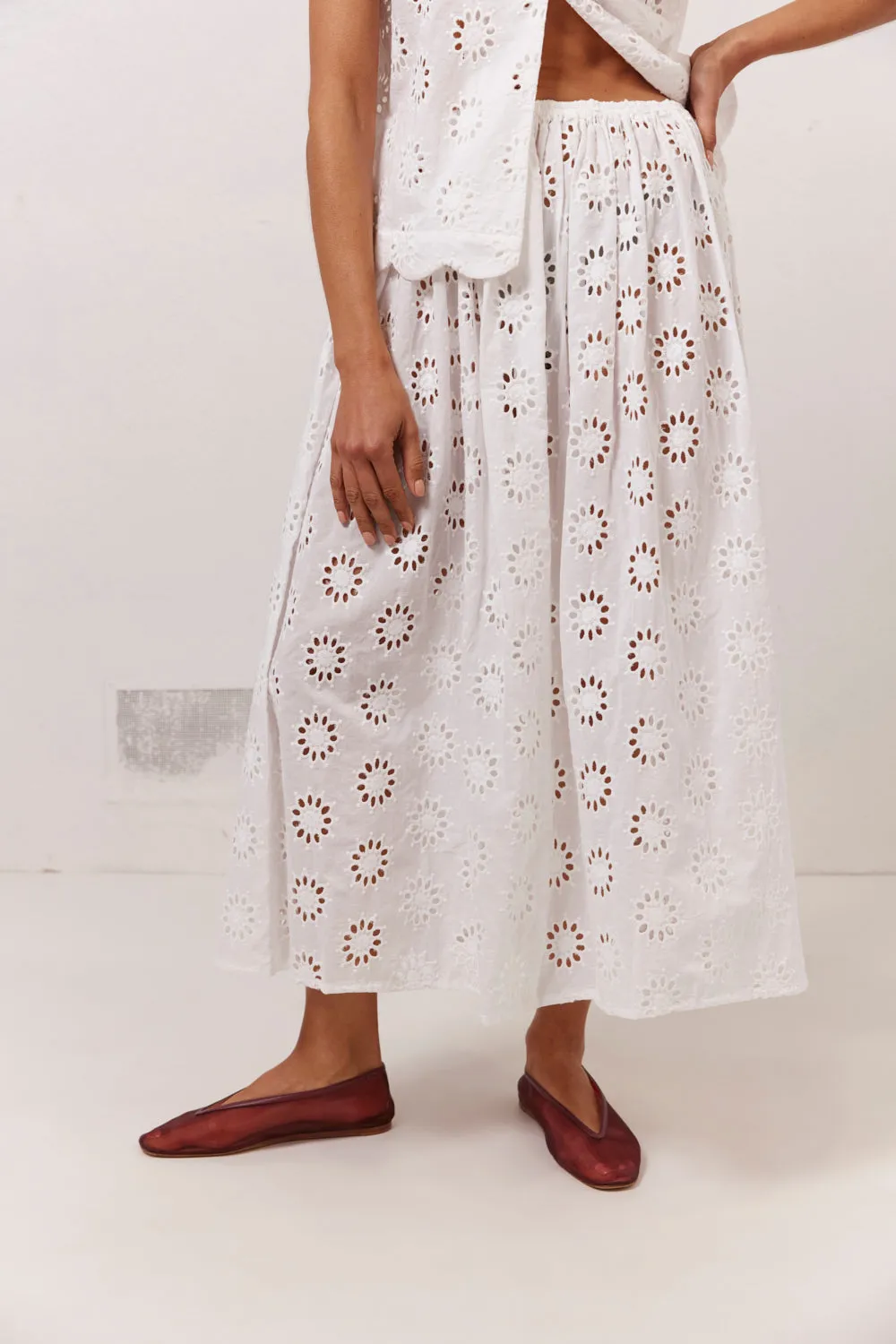 Maisie Midi Skirt Anglaise sold by Verge Girl product image thumbnail 2