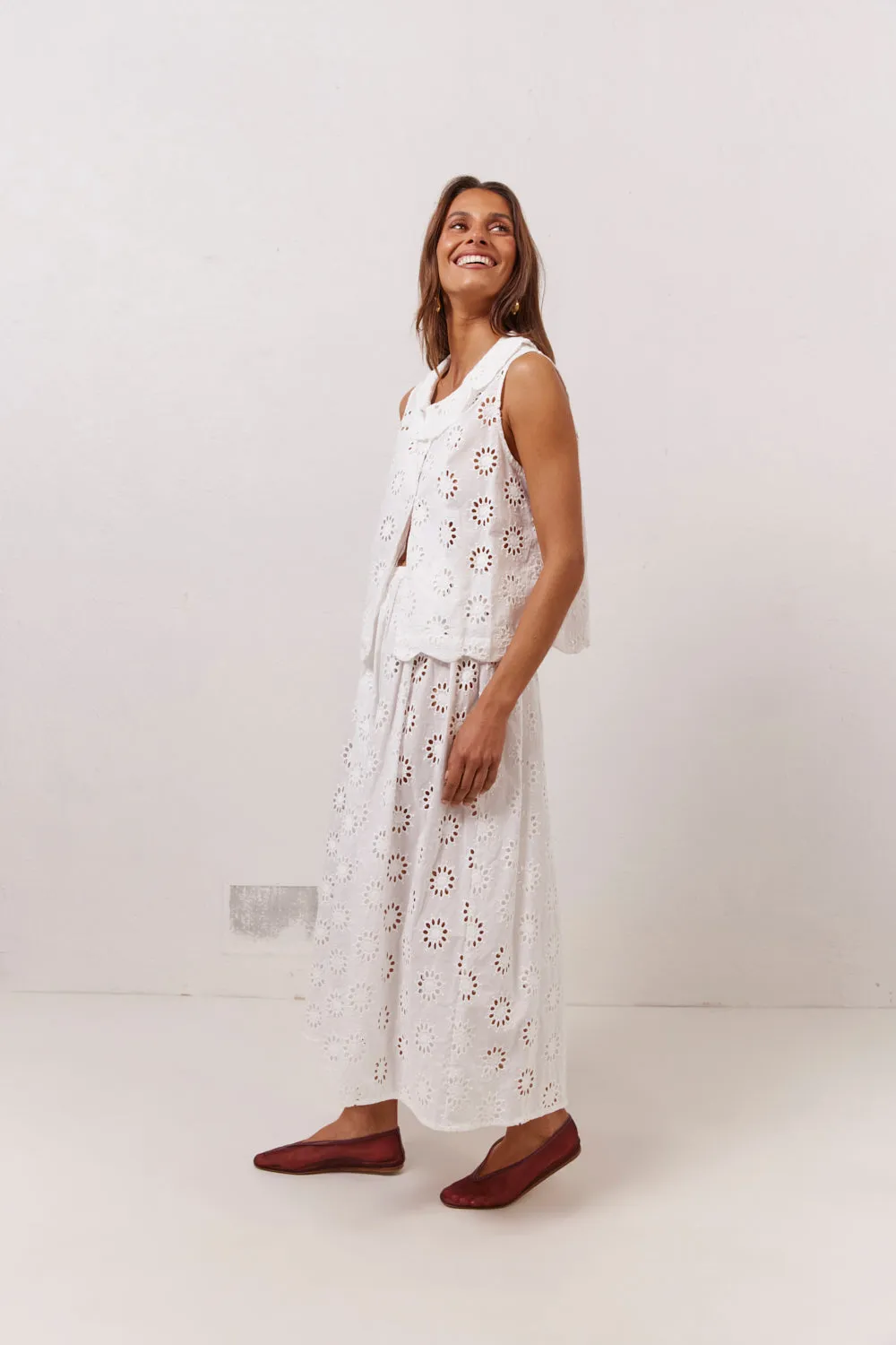 Maisie Midi Skirt Anglaise sold by Verge Girl product image thumbnail 3