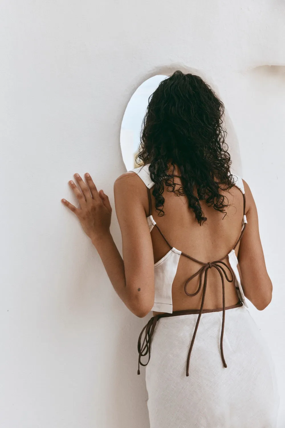 Palais Linen Top White sold by Verge Girl product image thumbnail 5