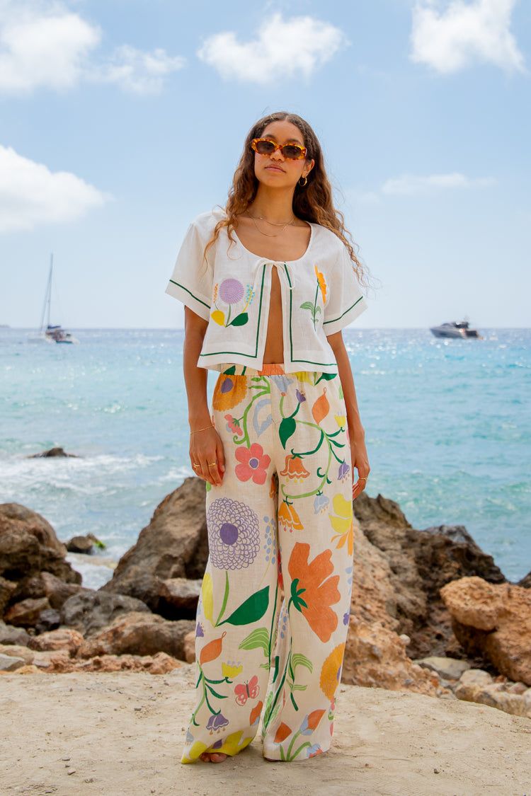 VRG GRL Fleuriste Linen Smock Top sold by Verge Girl product image thumbnail 2