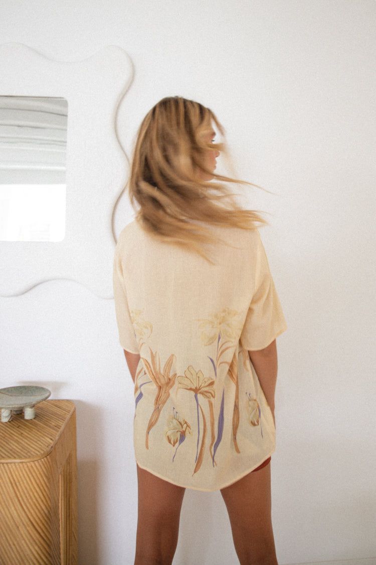 VRG GRL Heat Wave Button Up Shirt // Cream sold by Verge Girl product image thumbnail 2