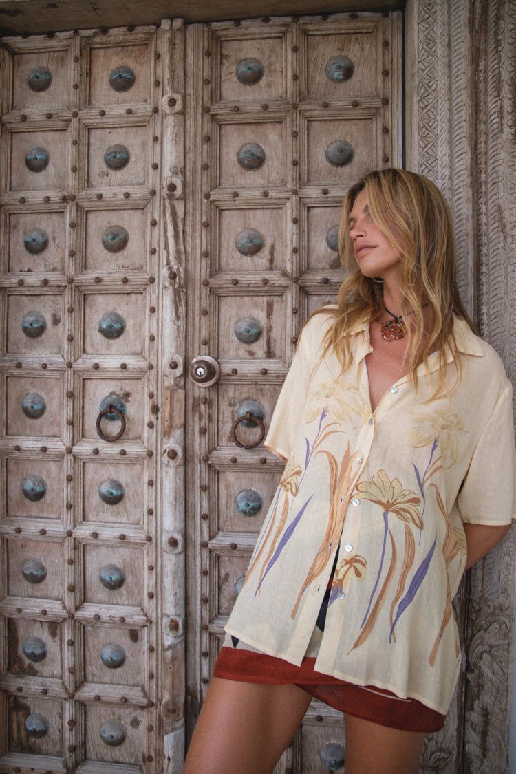 VRG GRL Heat Wave Button Up Shirt // Cream sold by Verge Girl product image thumbnail 8