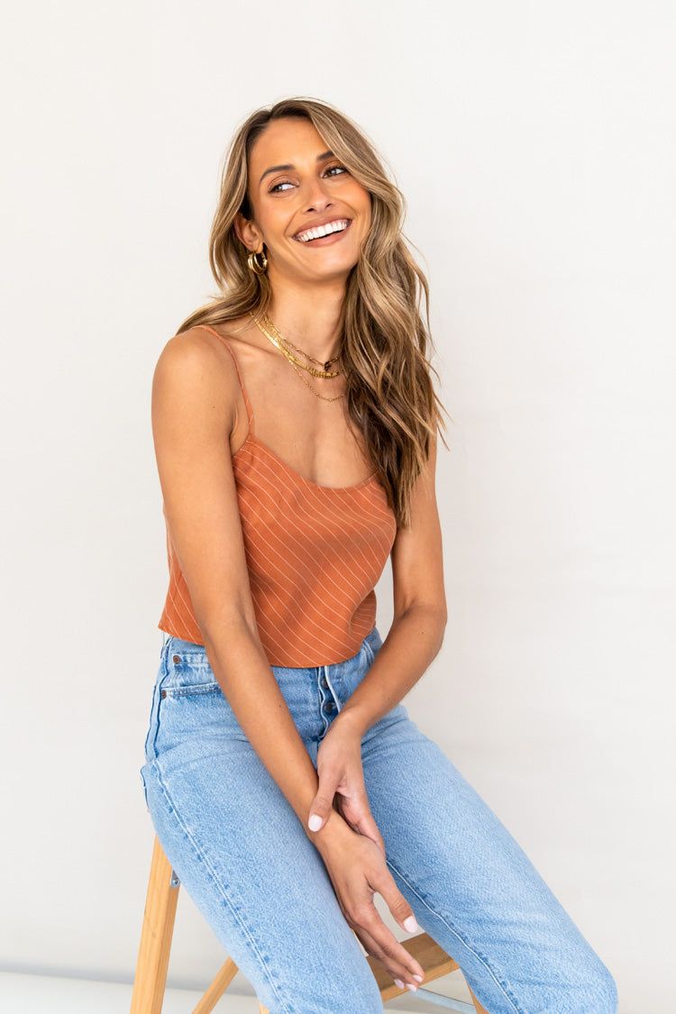 VRG GRL As The World Goes By Cami // Rust sold by Verge Girl