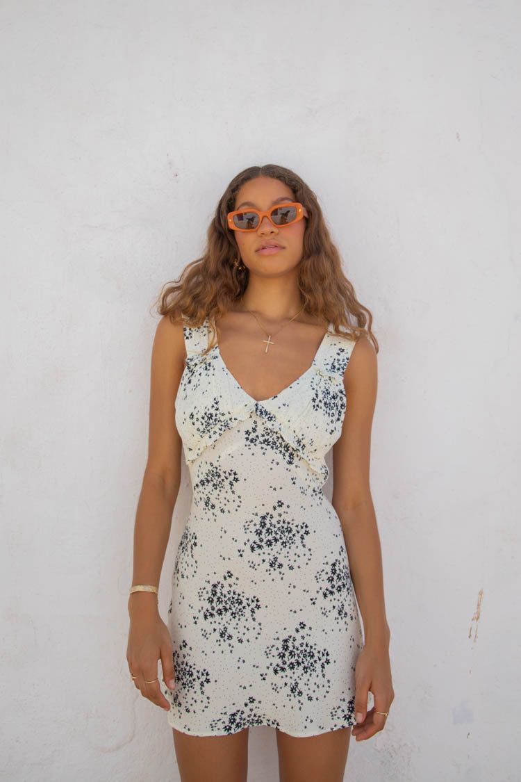 VRG GRL Claudette Bias Cut Mini Dress // Bloom sold by Verge Girl product image thumbnail 3