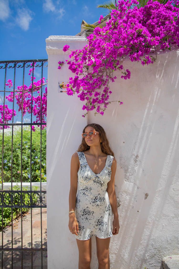 VRG GRL Claudette Bias Cut Mini Dress // Bloom sold by Verge Girl product image thumbnail 2