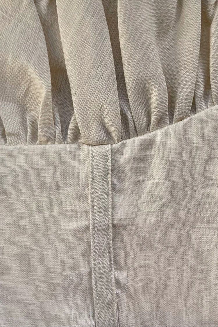 VRG GRL Es Paradis Linen Midi Dress // Natural sold by Verge Girl product image thumbnail 9