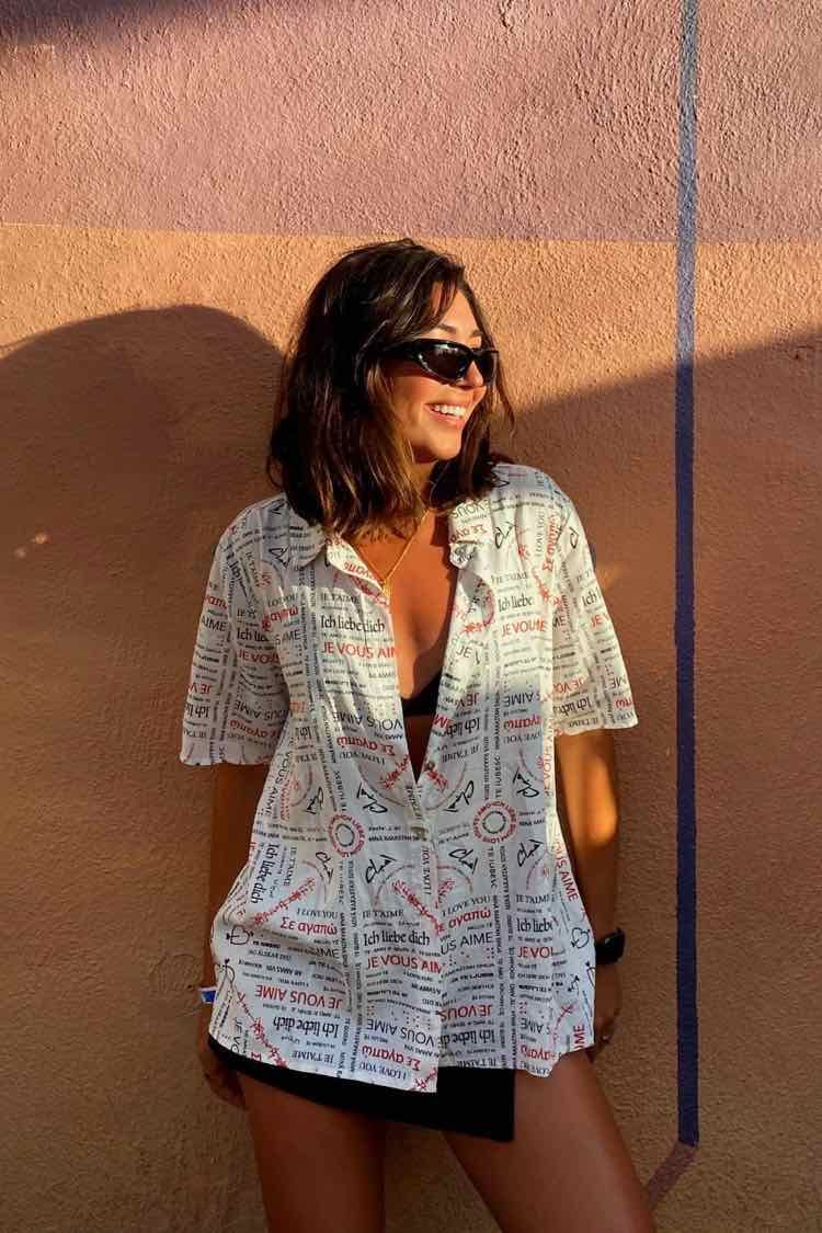 VRG GRL Jet Set Button Front Shirt // Universal Love sold by Verge Girl