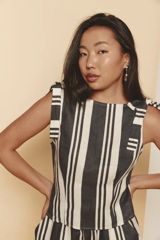 Kai Linen Top Stripe made by Verge Girl