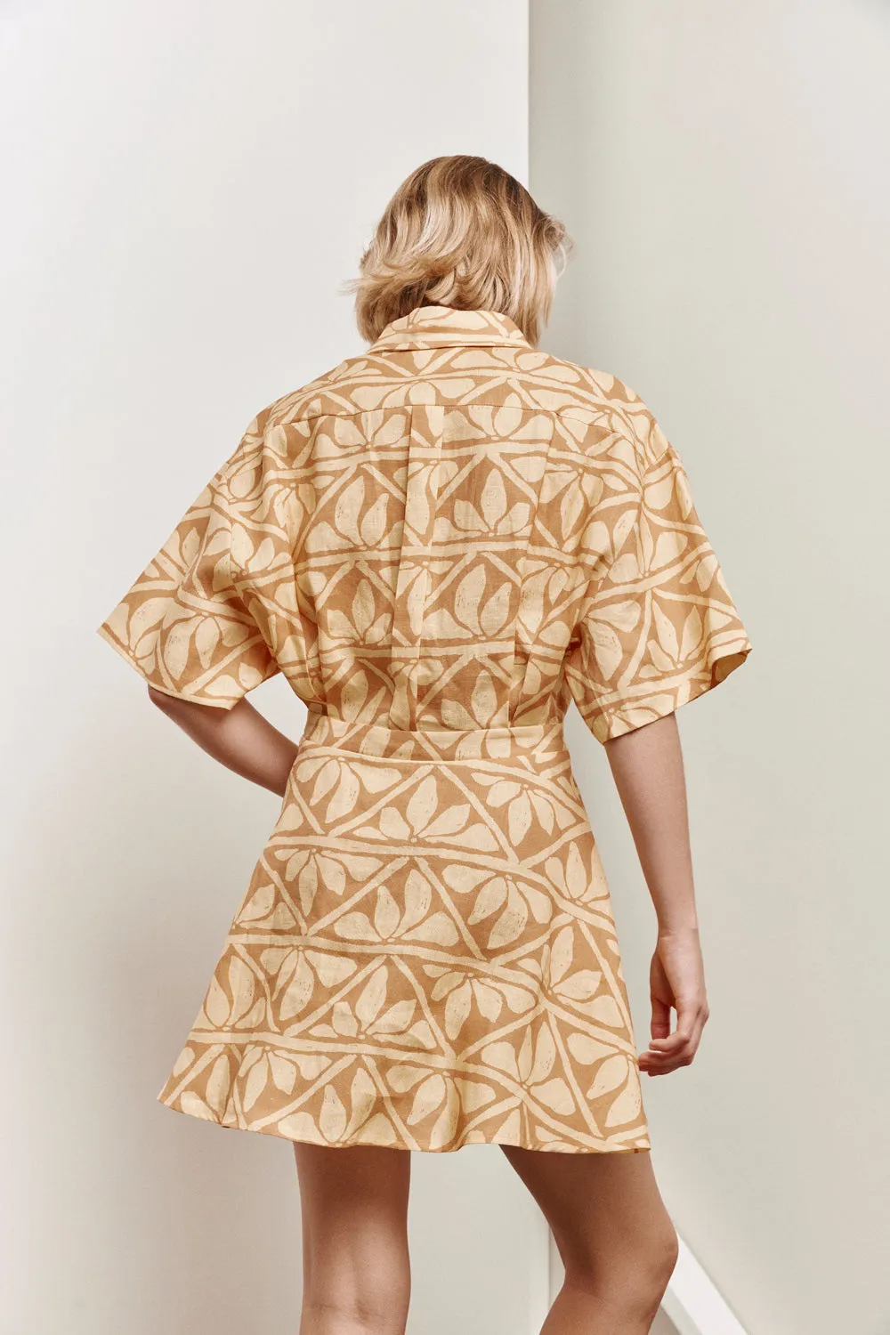 Azzurro Linen Mini Dress Lotus sold by Verge Girl product image thumbnail 4