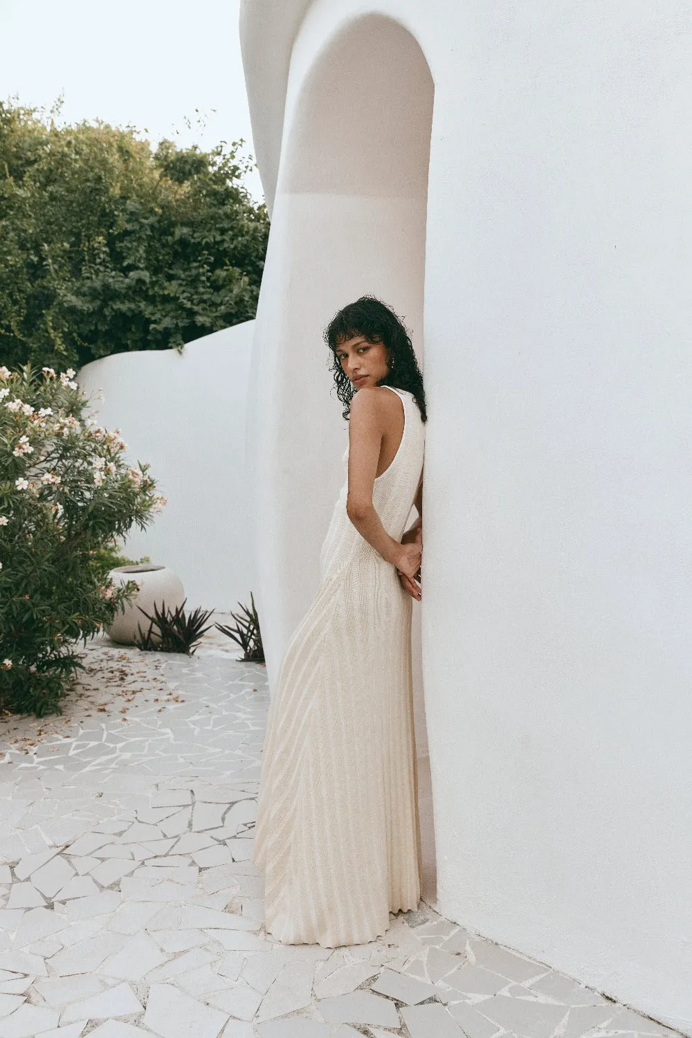 El Mar Knit Maxi Dress Cream sold by Verge Girl product image thumbnail 4