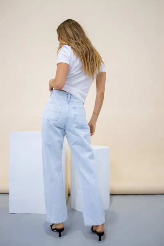 VRG GRL Run Free Denim Jeans // Light Blue sold by Verge Girl