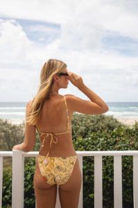 VRG GRL Italian Soiree Bikini Top // Yellow sold by Verge Girl