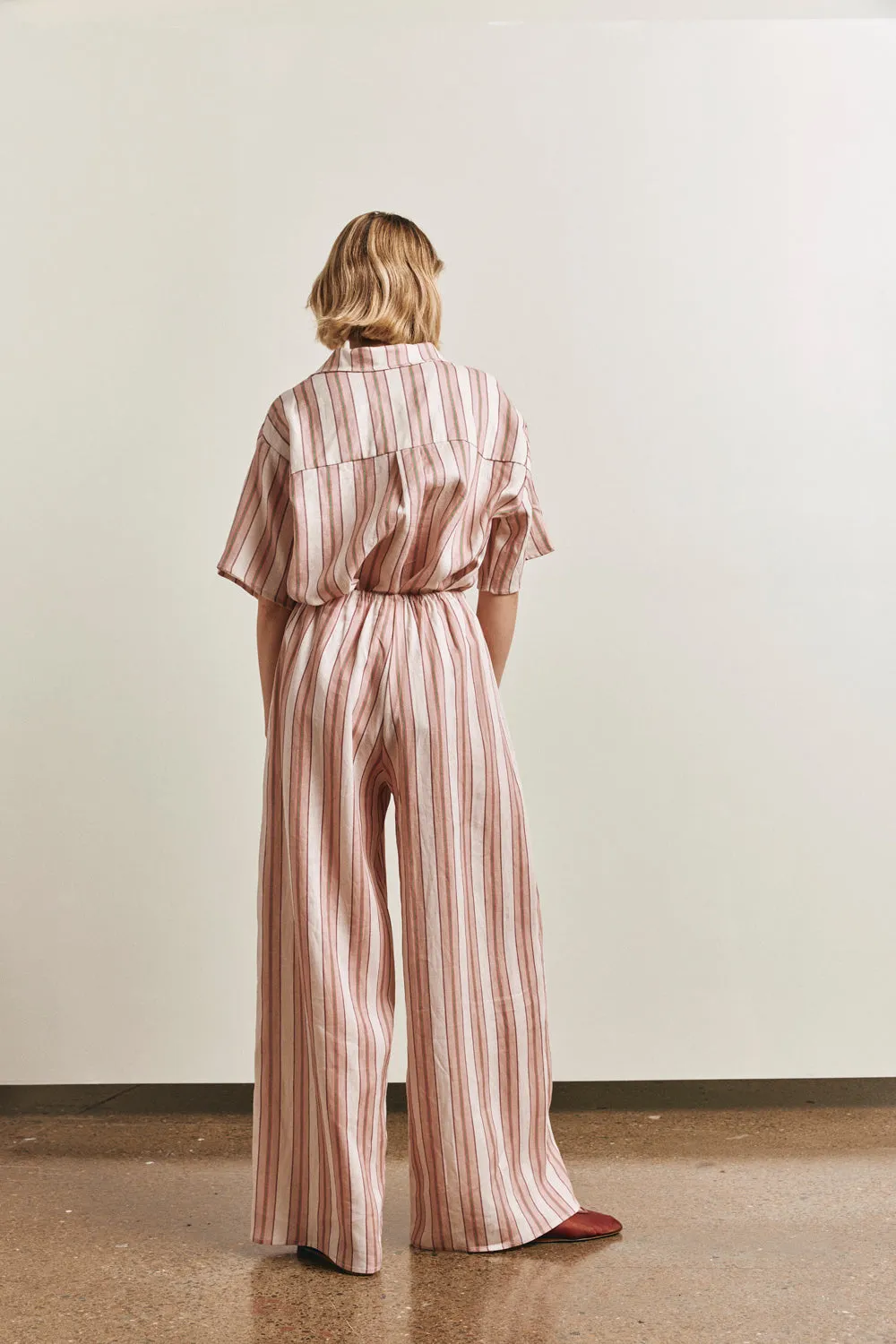Raya Linen Pants Pink Stripe sold by Verge Girl product image thumbnail 5