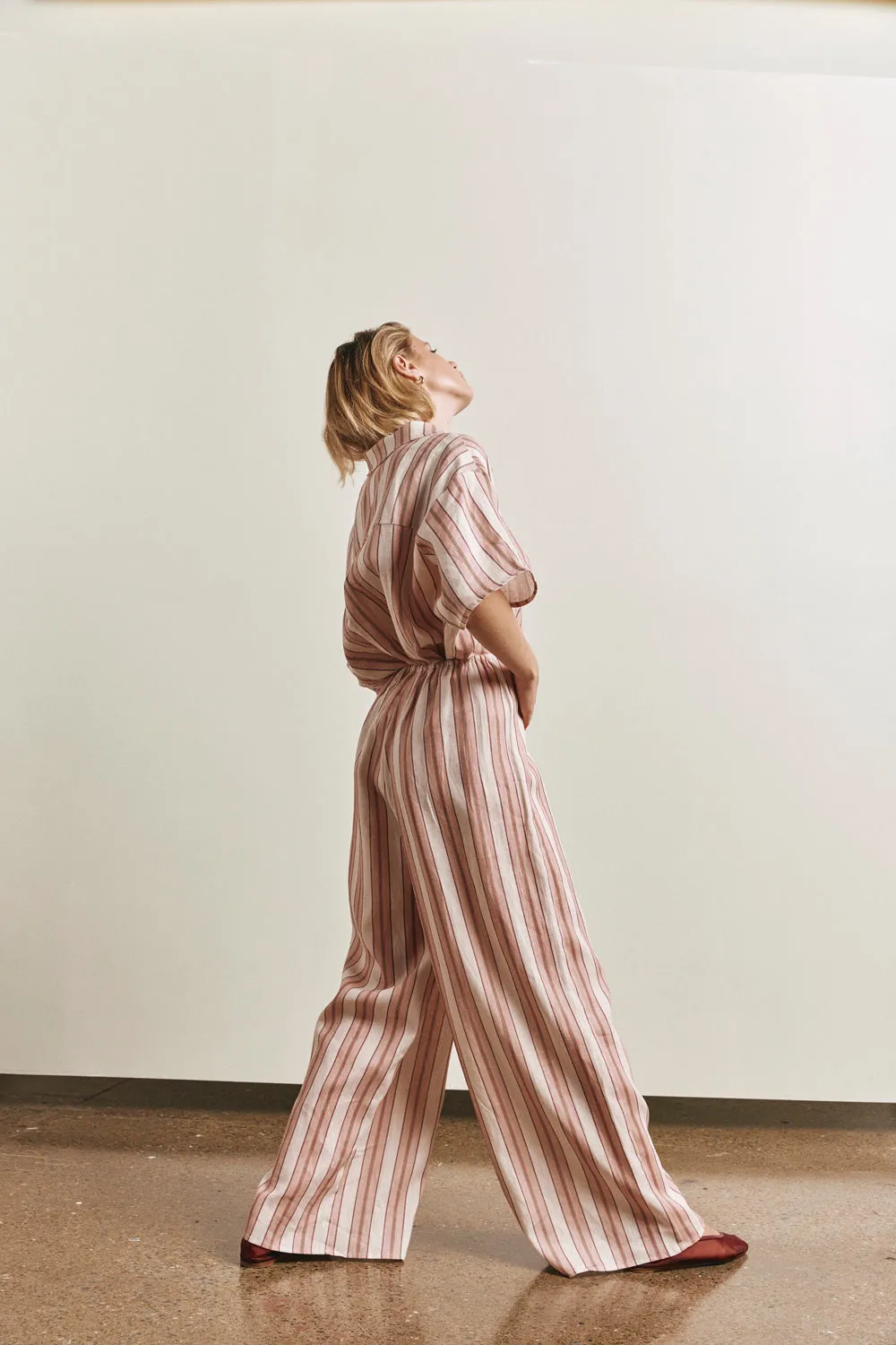 Raya Linen Pants Pink Stripe sold by Verge Girl product image thumbnail 4