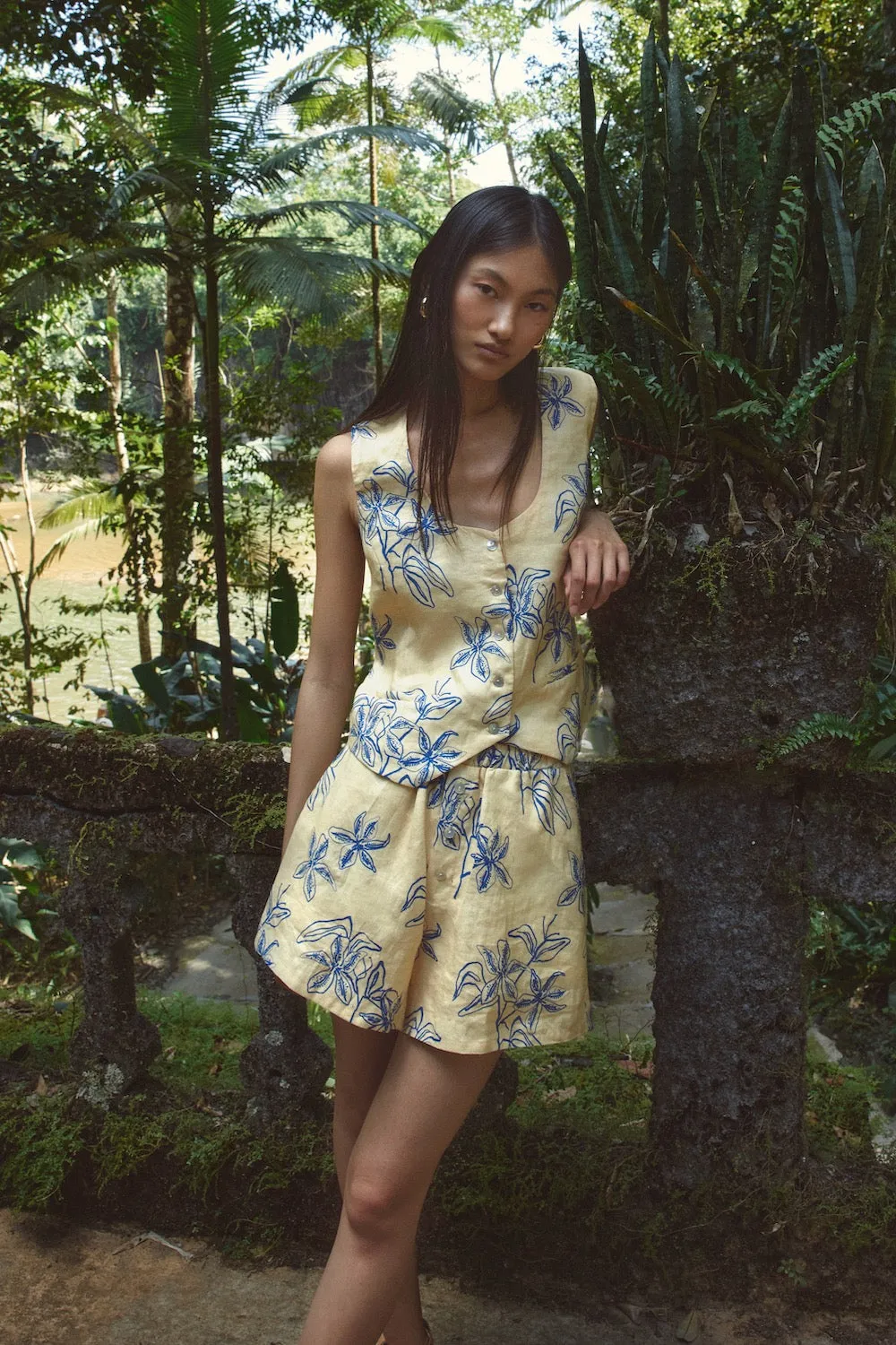 Sun Seeker Linen Vest Iris sold by Verge Girl product image thumbnail 4