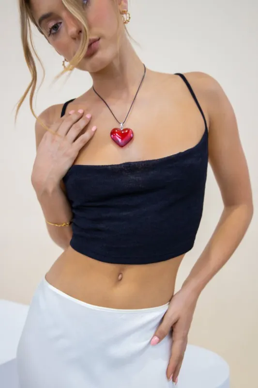 VRG GRL Fave Records Tie Back Top // Black sold by Verge Girl