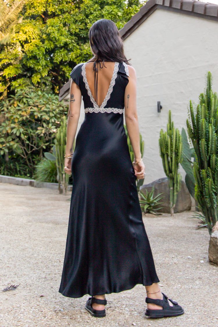 VRG GRL The Ivy Bias Cut Maxi Dress // Black sold by Verge Girl product image thumbnail 2