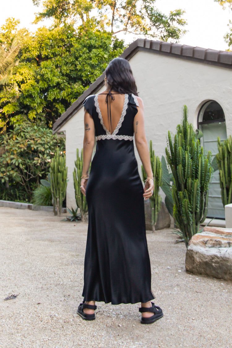 VRG GRL The Ivy Bias Cut Maxi Dress // Black sold by Verge Girl product image thumbnail 6