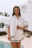 Kaila Linen Shirt Tulip sold by Verge Girl