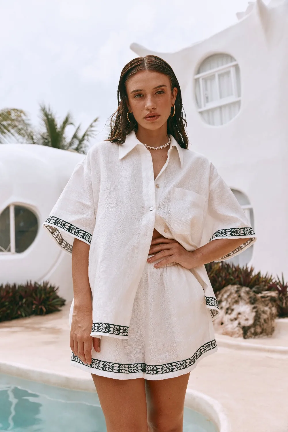 Kaila Linen Shirt Tulip sold by Verge Girl product image thumbnail 2